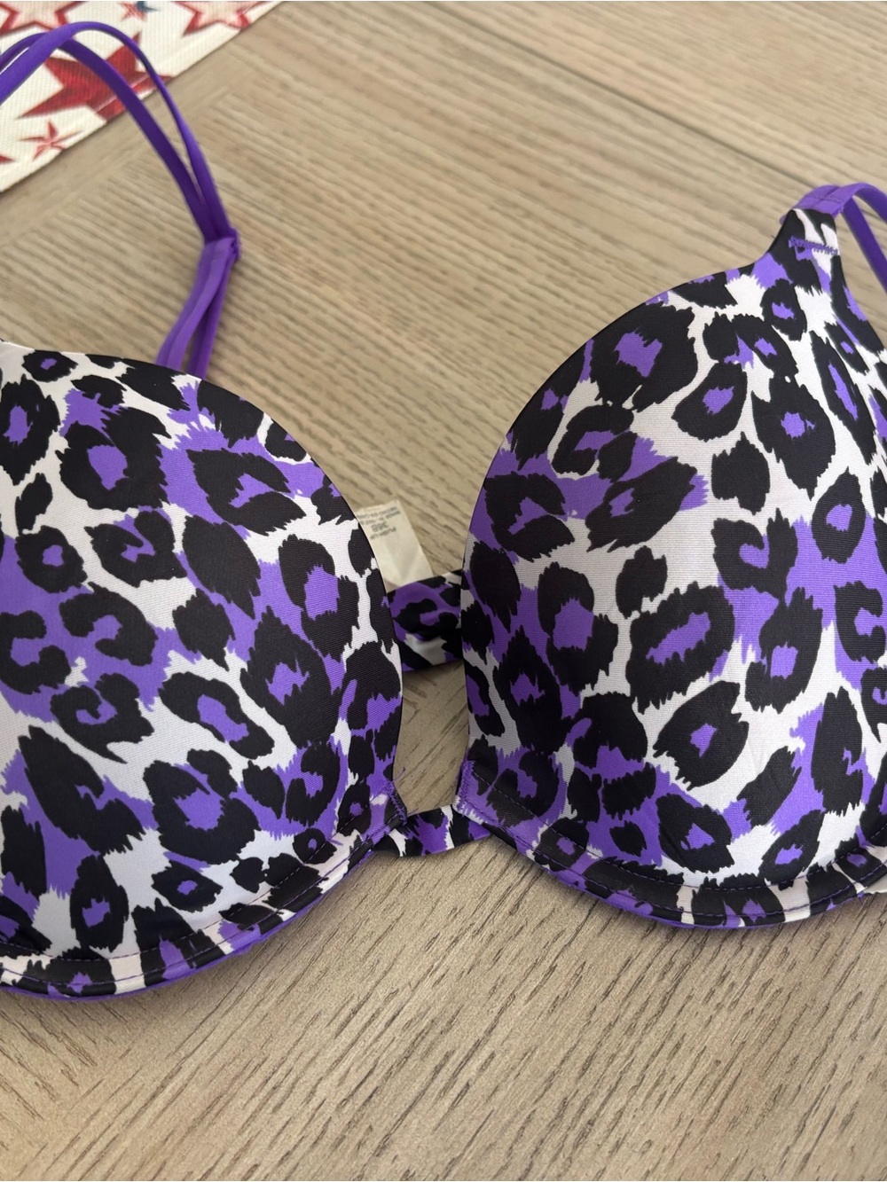 Victoria's Secret Purple Leopard Push-Up Bra